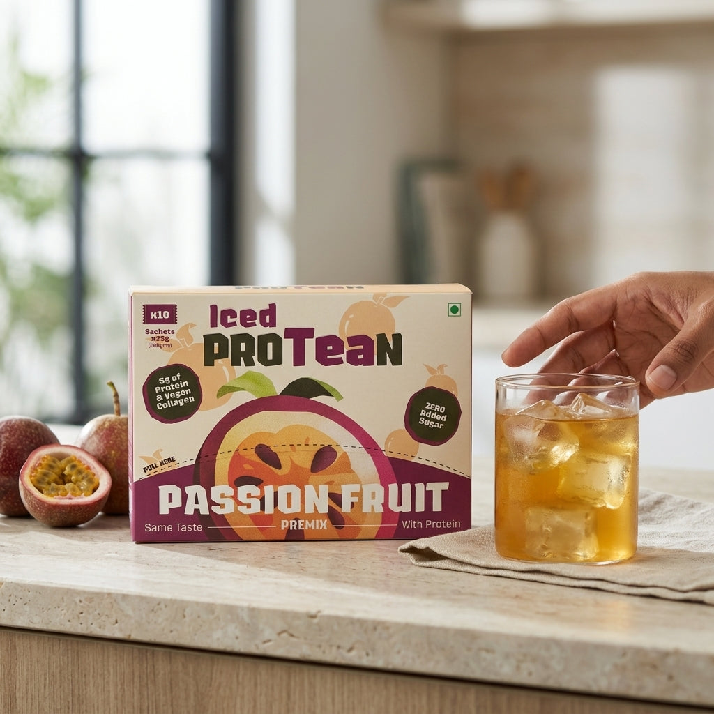 Passion Fruit Iced ProTEAn (Iced Tea with Protein)