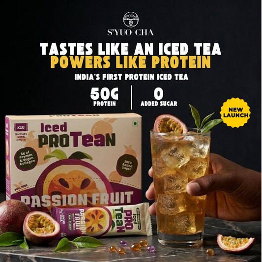 Passion Fruit Iced ProTEAn (Iced Tea with Protein)