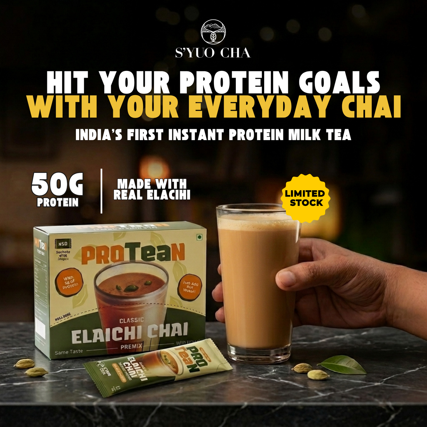 ProTEAn Chai (Elaichi Chai with Protein)