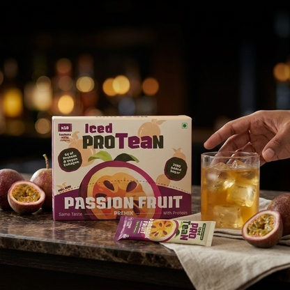 Passion Fruit Iced ProTEAn (Iced Tea with Protein)