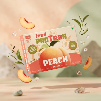 Peach Iced ProTEAn (Iced Tea with Protein)
