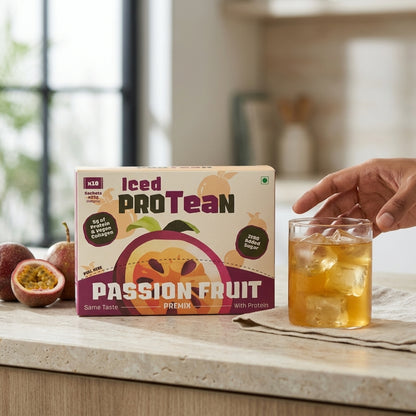Passion Fruit Iced ProTEAn (Iced Tea with Protein)
